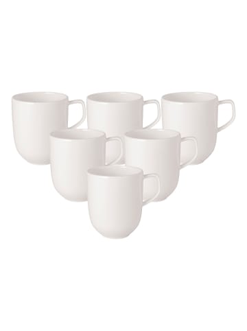 Villeroy & Boch 6er Set Kaffeebecher Afina in Weiß 300 ml in weiß
