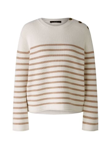 Oui Pullover in white camel