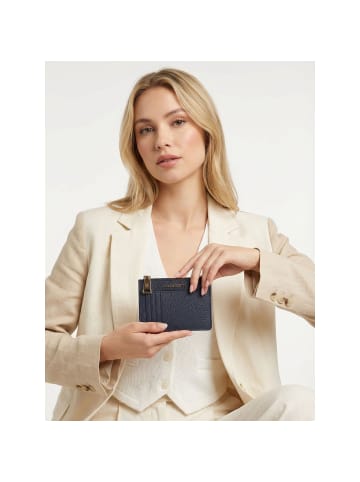 Lazarotti Bologna Leather Schlüsseletui Cardholder Leder 11,5 cm mit Air Tag Fach in navy