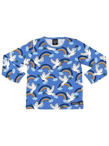 Villervalla Shirt Langarm Peace in blau