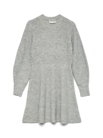 Vero Moda Strickkleid in Light Grey Melange