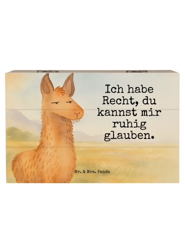 Mr. & Mrs. Panda Box Lamakopf Genervt Design mit Spruch in Weiß