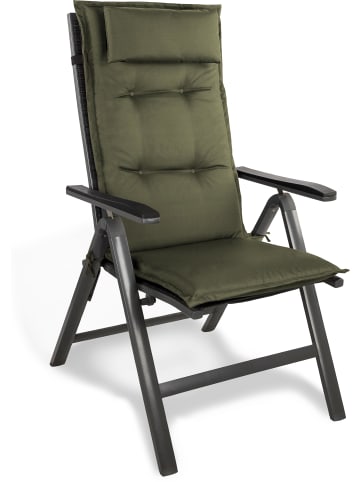 Aspero 6 Premium Hochlehner Stuhlauflagen in Oliv