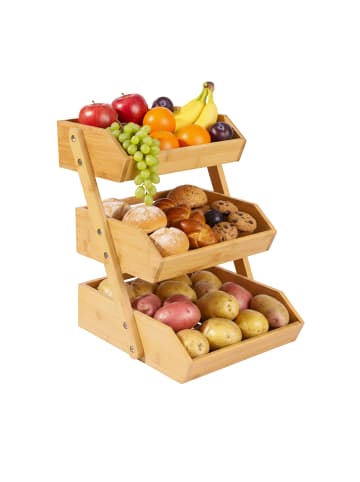 relaxdays Obst Etagere in Natur