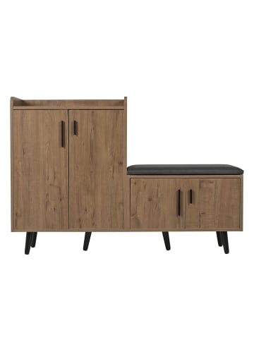 ABRIHOME Schuhschrank mit Sitzbank in Natur, 120*34*82cm
