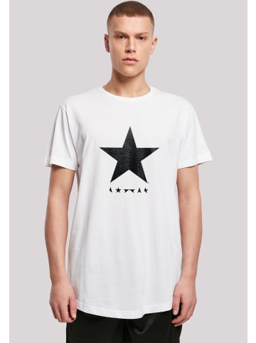 F4NT4STIC Long Cut T-Shirt David Bowie Star Logo in weiß