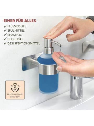 bremermann Bad-Serie PIAZZA TAPE - Seifenspender mit Klebepad ca. 9 x 17,5 x 11 cm (B/H/T)