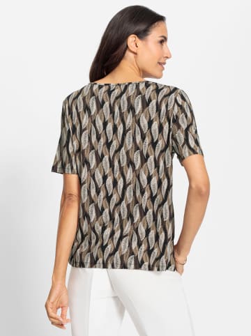 WITT WEIDEN Print-Shirt in schwarz-sand-bedruckt
