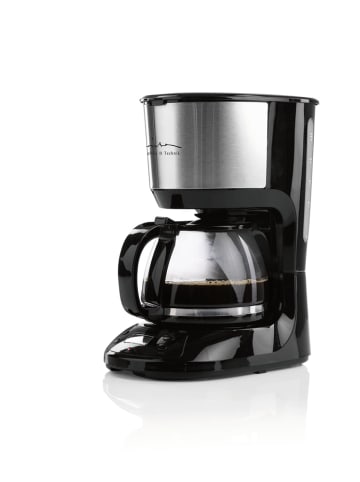 Barista Kaffeemaschine 1,25l 750W schwarz/silber mit LCD-Display Schwarz