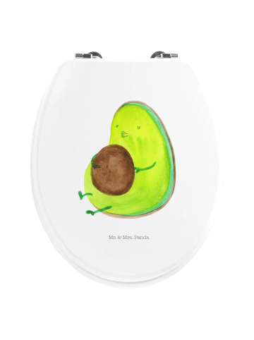 Mr. & Mrs. Panda Toilettendeckel Avocado Pfeifen ohne Spruch in Weiß