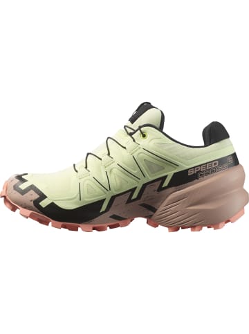 SALOMON Trailrunning-Schuh SPEEDCROSS 6 GORE-TEX in lime cream/mahogany rose/black
