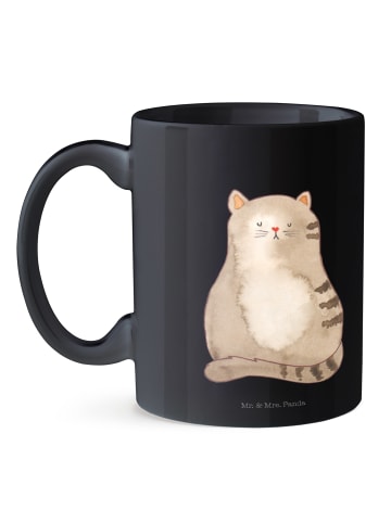 Mr. & Mrs. Panda Kaffeebecher Katze Sitzen ohne Spruch in Schwarz