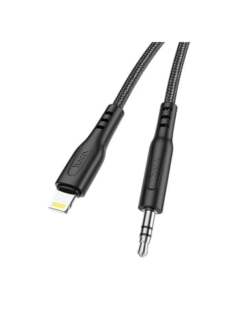 HOCO HOCO AUX Audio Jack 3,5 mm Kabel kompatibel mit iPhone in Schwarz