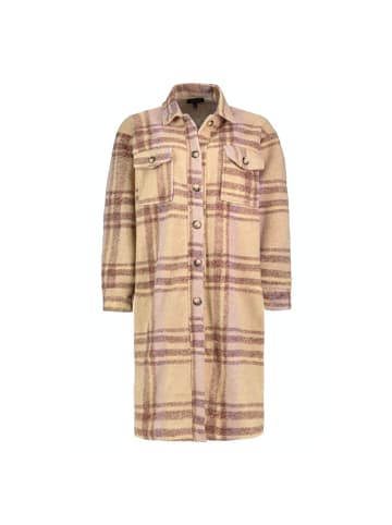 Eight2Nine Mantel in check: beige-brown-purple