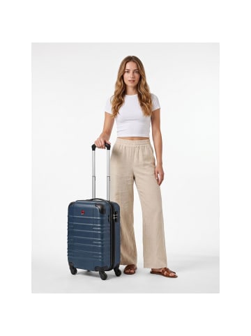 Wenger Amplar Evo 4 Rollen Kabinentrolley S 53 cm mit Dehnfalte navy blue