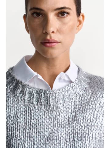 Rich & Royal Strickpullover in silber - 0001