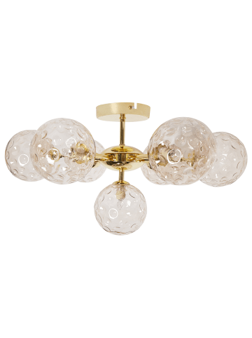 Beliani Deckenleuchten ANADYR in Beige/Gold - (W) 52 x (H) 28 x (L) 52 cm