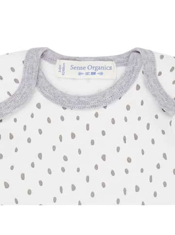 Sense Organics Bio Baby Langarm Body "Yvon" in Weiß-Grau