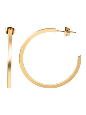 Adeliás Damen Ohrringe – Creole aus Edelstahl in gold