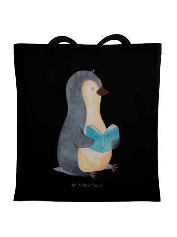 Mr. & Mrs. Panda Alltagstasche Pinguin Buch ohne Spruch in Schwarz