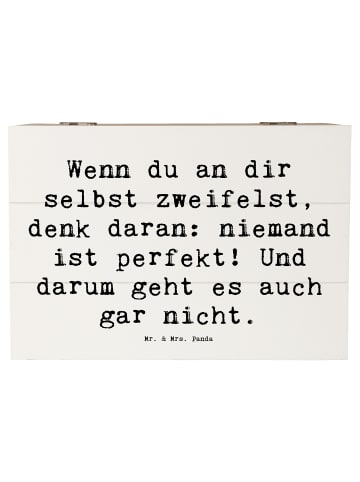 Mr. & Mrs. Panda Aufbewahrungsbox Spruch Zweifel an sich selbst ... in Weiß