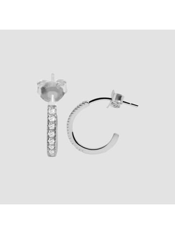 Adeliás Damen Ohrringe – Ohrstecker aus 925 Silber mit Zirkonia in silber