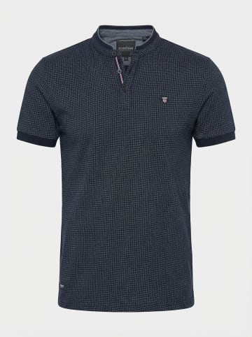 KOROSHI Fancy basic mao kragen poloneck in blau