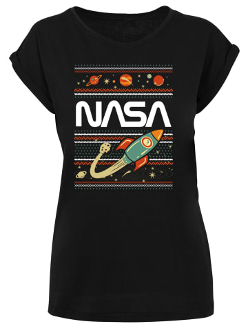 F4NT4STIC T-Shirt Extended Shoulder T-Shirt 'NASA Isle' in schwarz