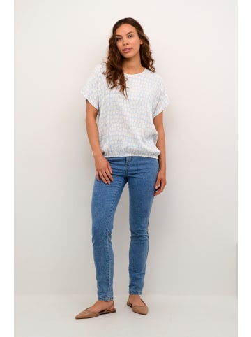 Kaffe Kurzarm-Bluse KAlokia Relaxed fit in Windsurfer/Beige Graphic Print
