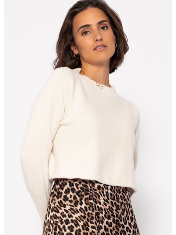 SASSYCLASSY Crop Pullover in weiß