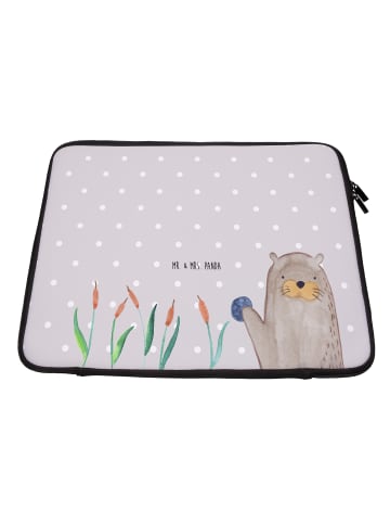 Mr. & Mrs. Panda Notebook Tasche Otter Stein ohne Spruch in Grau Pastell