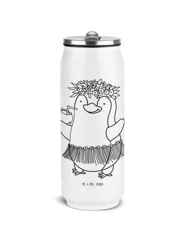 Mr. & Mrs. Panda Trinkflasche Pinguin Kokosnuss ohne Spruch in Weiß