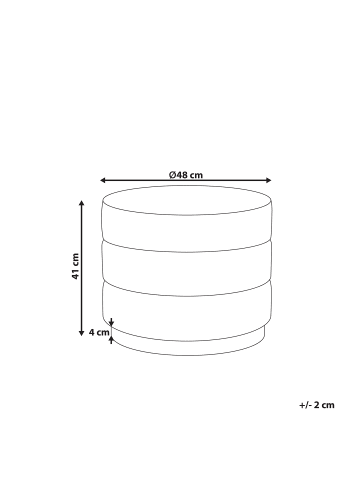 Beliani Pouf LOUIN in Rosa - (W) 48 x (H) 41 x (L) 48 cm