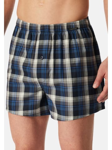 Schiesser Boxershorts Web in Blau / grau