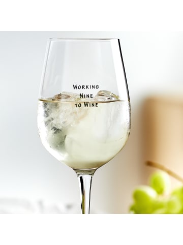 Butlers Weinglas "Working Nine to Wine" 500ml HAPPY HOUR in Transparent