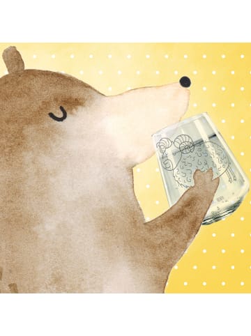 Mr. & Mrs. Panda Trinkglas Sternzeichen Widder ohne Spruch in Transparent
