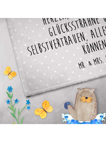 Mr. & Mrs. Panda Gästehandtücher Koala Luftballon mit Spruch in Grau Pastell