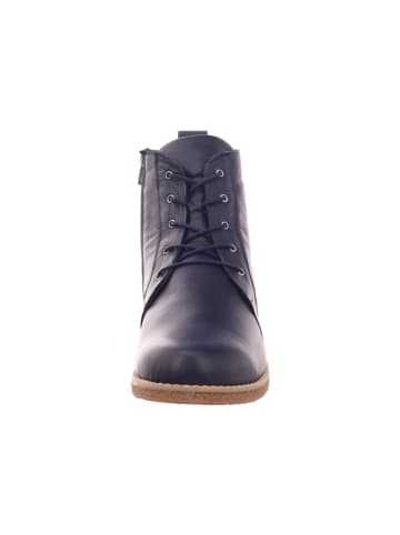 Esgano Damenschnürrstiefel warm flach Da.-Boot in  Blau