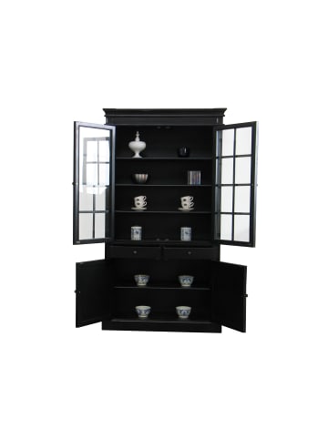 ebuy24 Vitrinenschrank Amaretta Schwarz 110 x 45 cm