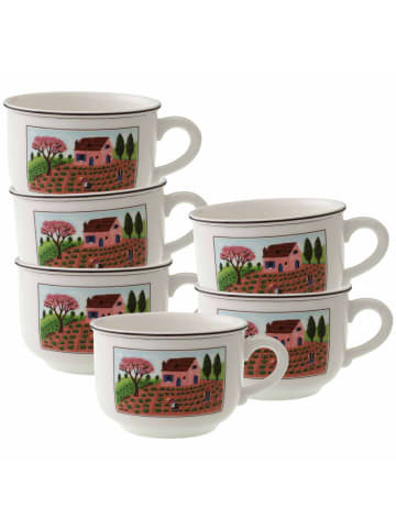 Villeroy & Boch 6er Set Frühstückstassen Design Naif 330 ml in bunt