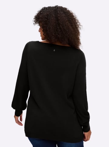 sheego Pullover in schwarz