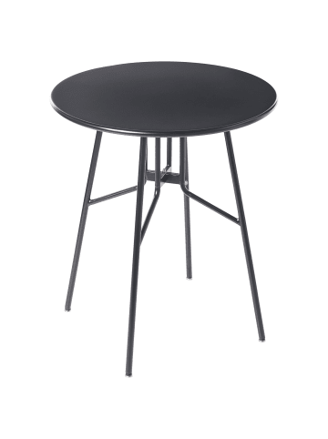Beliani Runder Tisch TALTAL in Schwarz - (W) 64 x (H) 76 x (L) 64 cm
