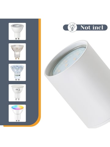 ZMH Deckenleuchte in weiß 5-flammige GU10 Moderne schwenkbar Flurlampe L 55 cm