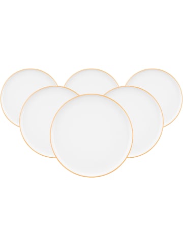 Seltmann Weiden 6er Set Speiseteller Sento Home Pure Lines in ø 27,6 cm in Mango Orange