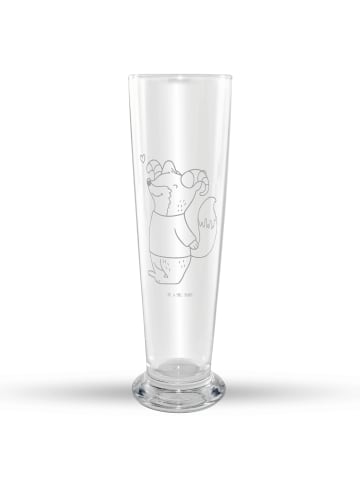 Mr. & Mrs. Panda Bierglas Widder Astologie ohne Spruch in Transparent