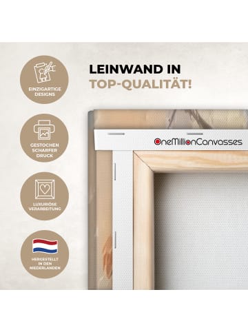 OnlyWow Leinwand Bilder Pastellblau