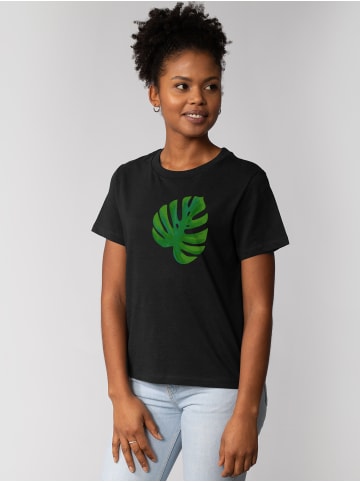 wat? Apparel T-Shirt Monstera 2.0 in Schwarz