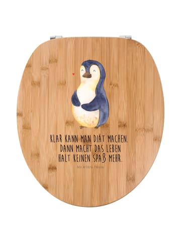 Mr. & Mrs. Panda WC Brille Pinguin Diät mit Spruch in Braun