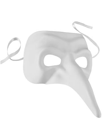 tectake Einfarbige Halbmaske in Einheitsgröße, weiß