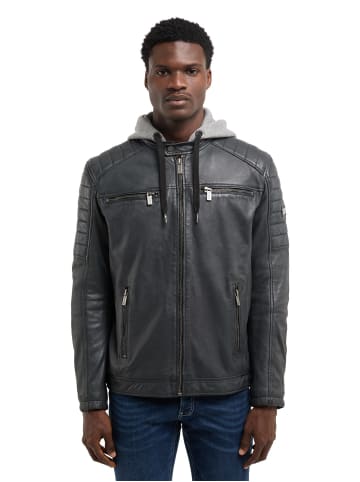 Bruno Banani Lederjacke 15569 in Anthrazit / Melange